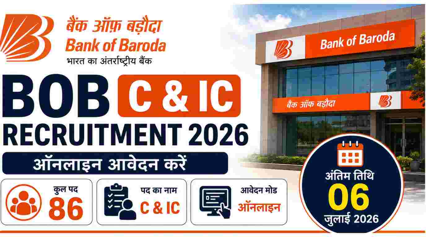 Bank Of Baroda BOB C & IC Recruitment 2026 Notification Out for 86 Posts, Apply Online